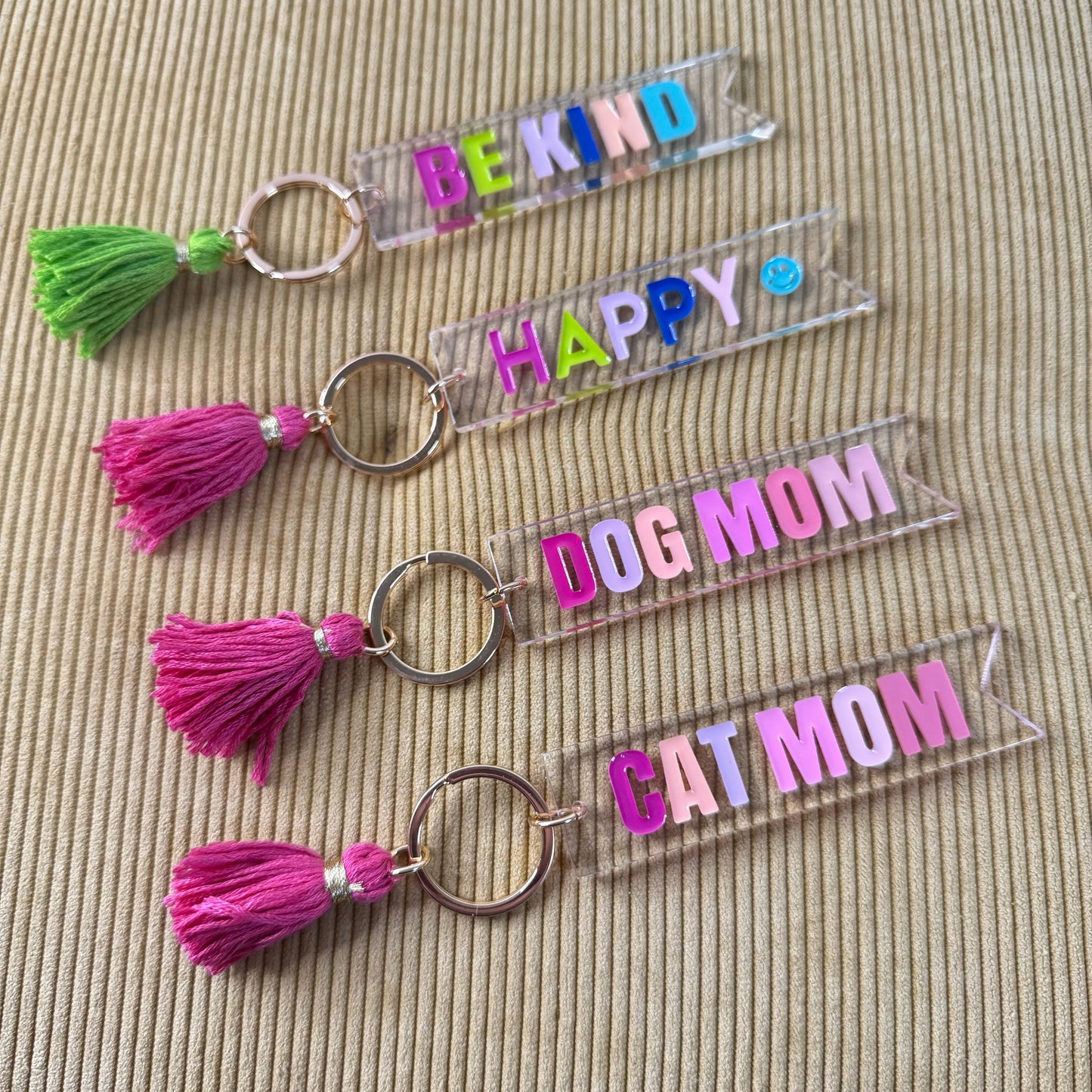 Keychain - Clear Tassel Be Kind