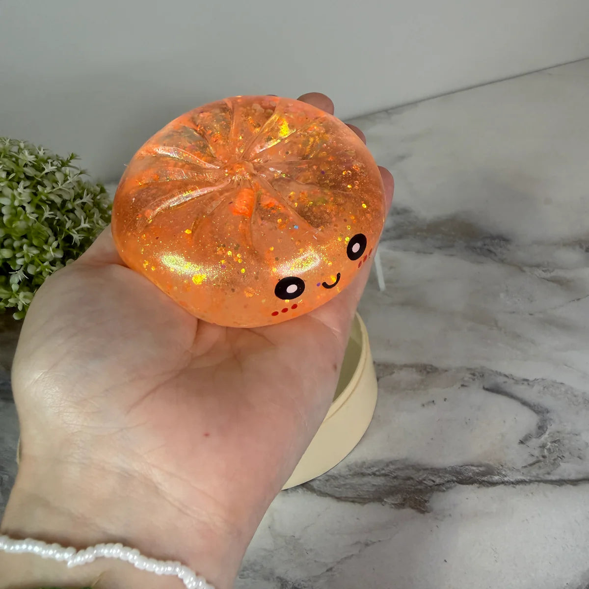 Squishy Toy Glitter dumpling- Slow rise