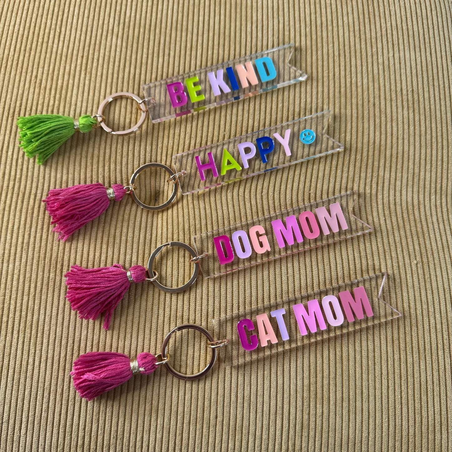 Keychain - Clear Tassel Be Kind