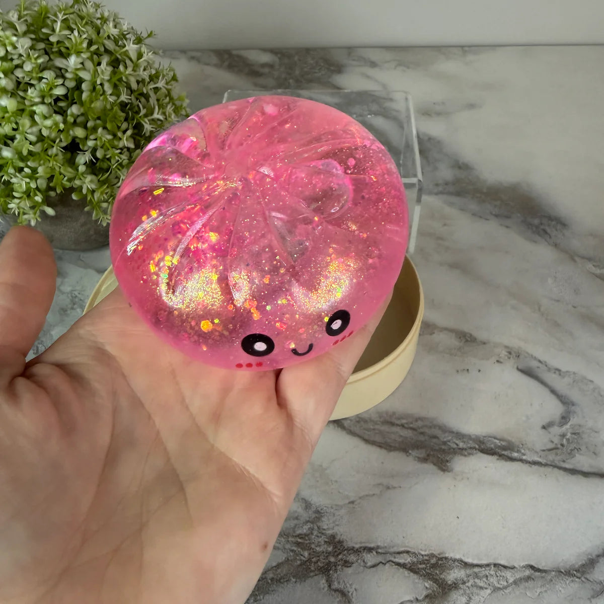 Squishy Toy Glitter dumpling- Slow rise
