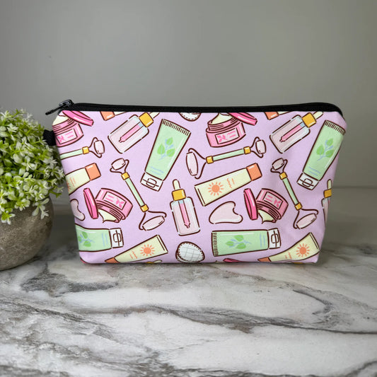Skin care theme pouch