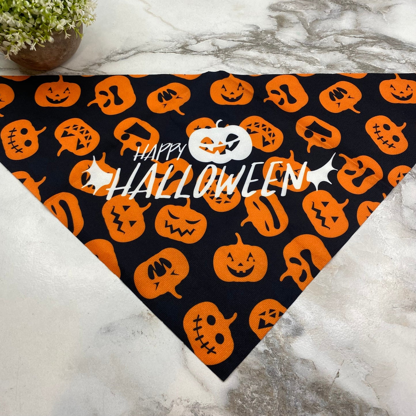 Dog Bandana - Halloween - Silly Pumpkin Faces