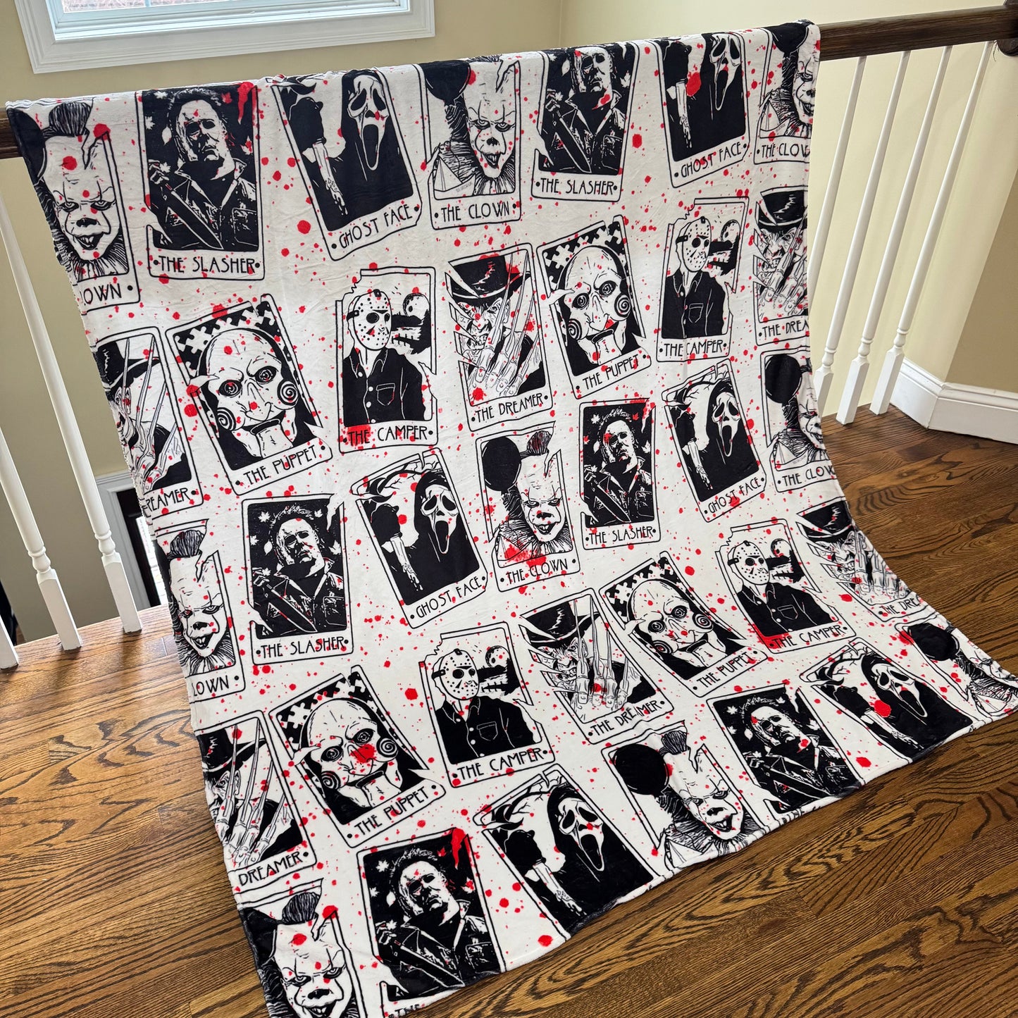 Blanket - Halloween - Blood Splatter Tarot Cards