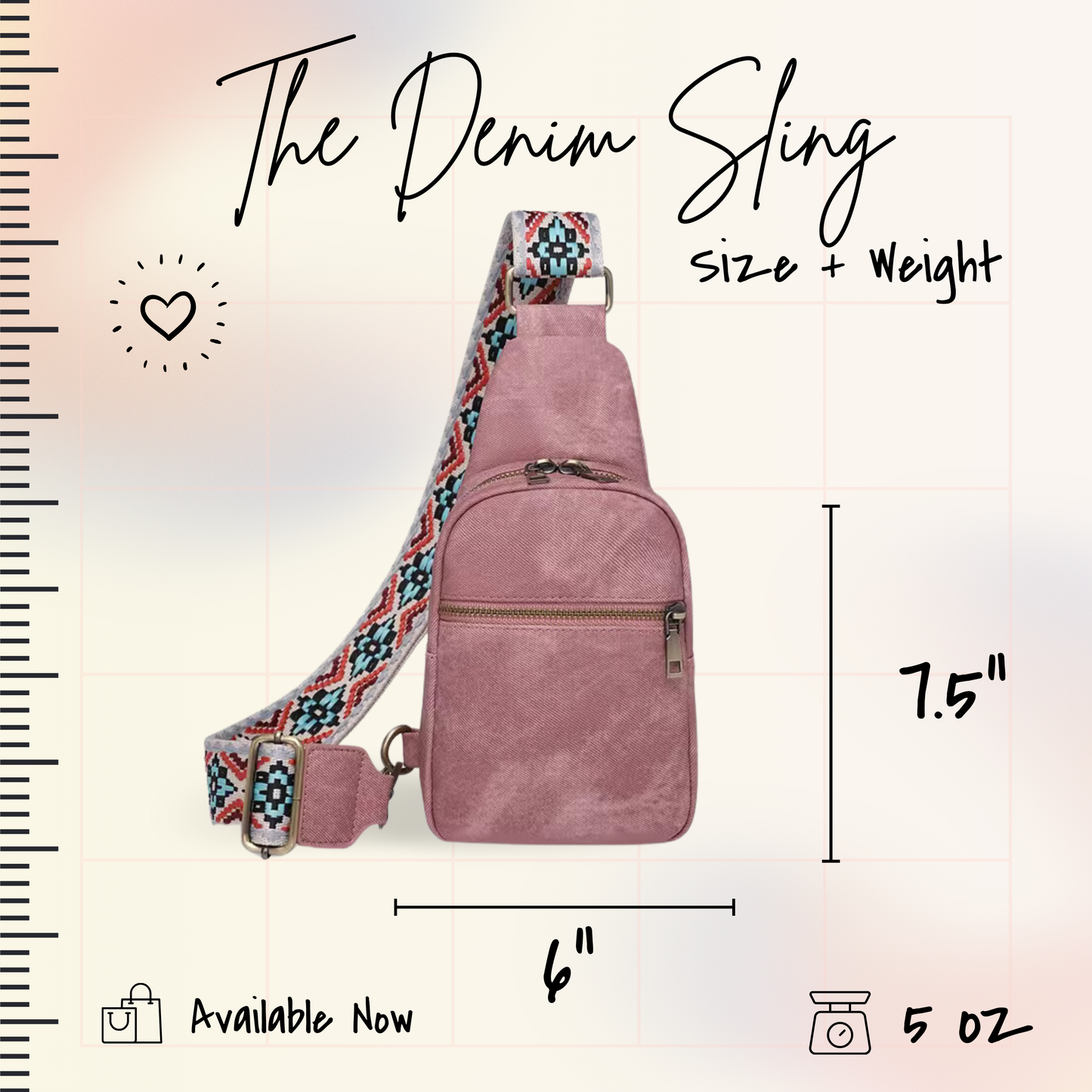 The Sling Bag - Denim Suede