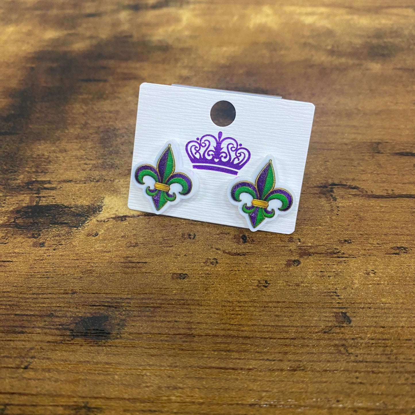 Acrylic Studs - Mardi Gras