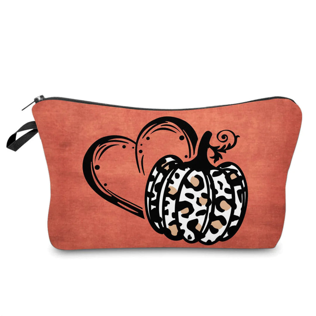 Leopard Pumpkin heart-Pouch