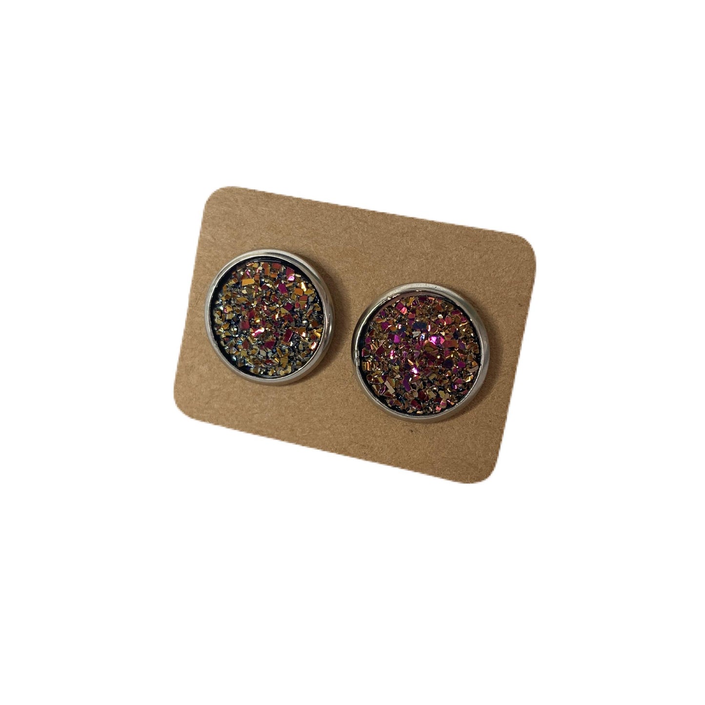 Druzy stud earrings