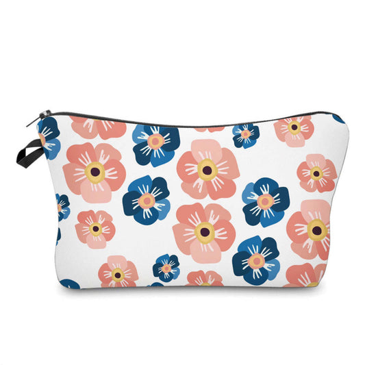 Pink and Blue flowers-Pouch