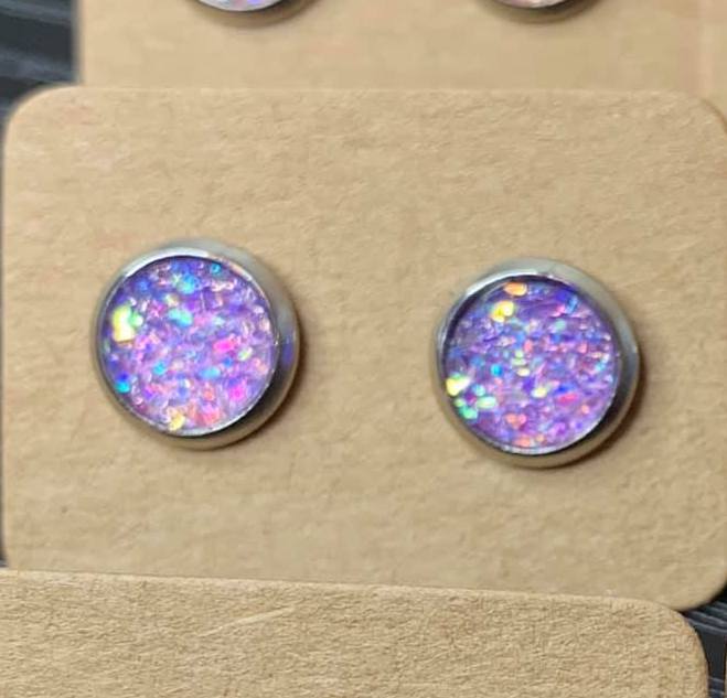 Druzy stud earrings